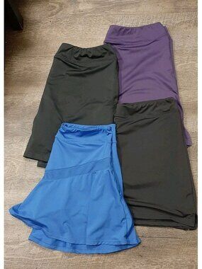 Ekouaer Skort Women Large Active Golf Mini A-Line Polyblend Jersey Pull On Set 4